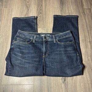 Lee Mid/Dark Blue Straight Leg capri Jeans Size 10 EPC